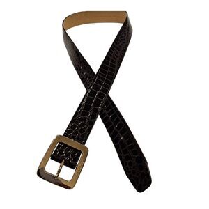 ✨️Ellen Tracy Brown Leather Belt XL WAIST 34"-42" Like New